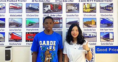 Zambian Customers Come to Tongya Vehicle to Buy 3 Axle Flatbed Truck Trailer