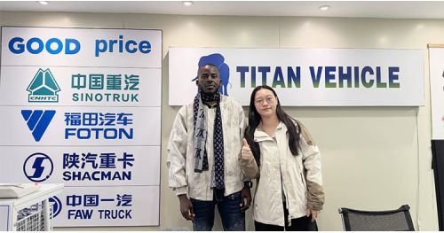 Nigeria Customer Visit Tongya to Buy 2 Line 4 Axle Folding Gooseneck Trailer