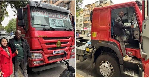 Nigeria Customer Visit Tongya Bought Used Howo Tractor Head