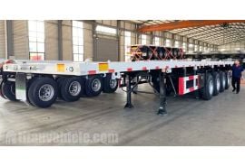 4 Axle 48 ft Flatbed Trailer Will be Sent to Dar es Salaam, Tanzania