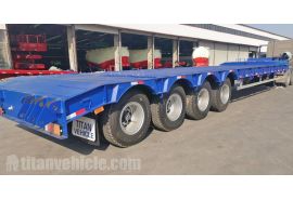 4 Axle 100T Lowbed Truck Trailer will be sent to Zambia