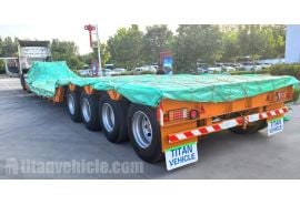 100 Ton Detachable Gooseneck Trailer Ready Ship to Nigeria