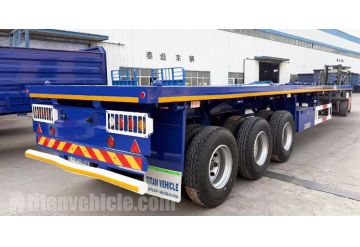 Tri Axle 40 Ft Flatbed Trailer will be Sent to Guyana