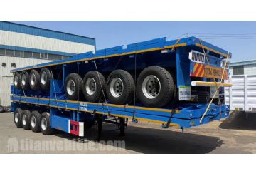 4 Axle Semi Truck Flatbed Trailer will be Sent to Uganda