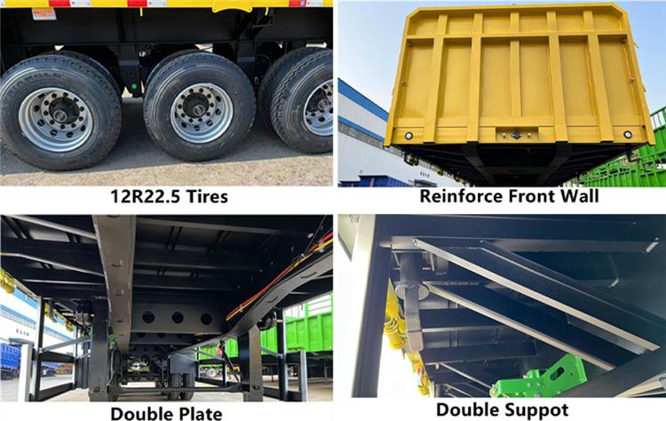 Tri Axle Drop Side Wall Trailer for Sale In Zambia