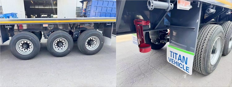 Tri Axle 40 Ft Flatbed Semi Trailer for Sale in Dominican