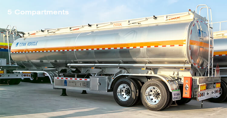 2 Axle Aluminum Tanker Trailer for Sale in Haiti
