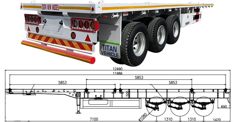 3 Axle Semi Flatbed Trailer for Sale in Guyana