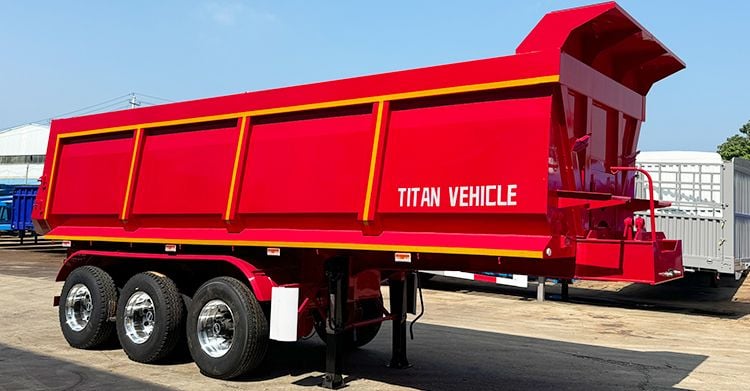 3 Axle End Dump Trailer for Sale in Senegal
