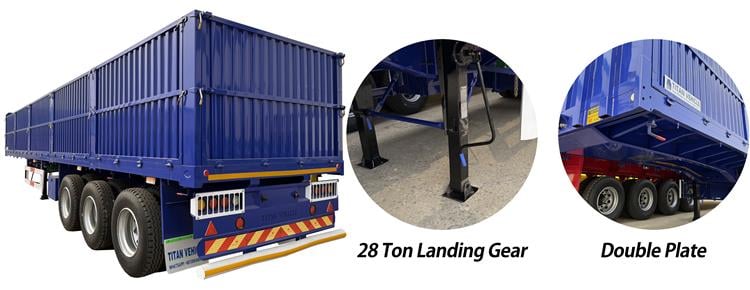 Tri Axle 60 Ton Dropside Trailer for Sale In Cameroon