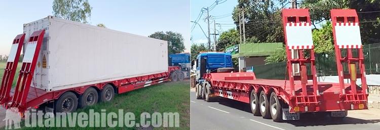 Feedback of Uruguay Customers 3 Axle Low Loader Trailer
