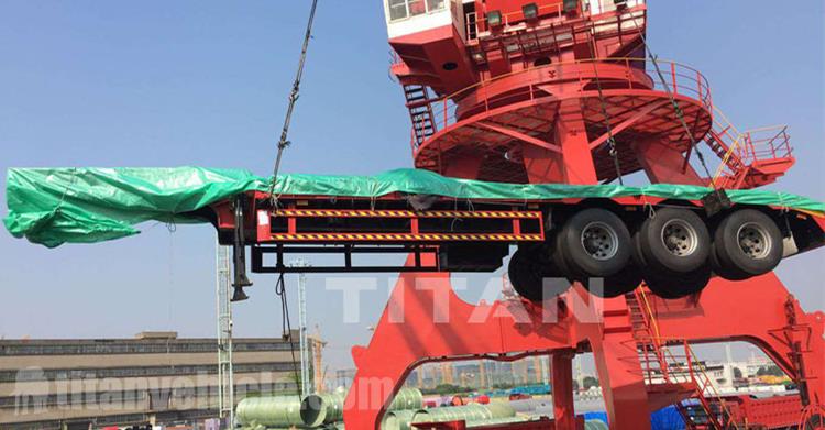 Tri Axle 40 Ton Low Loader Truck Trailer for Sale In Malta