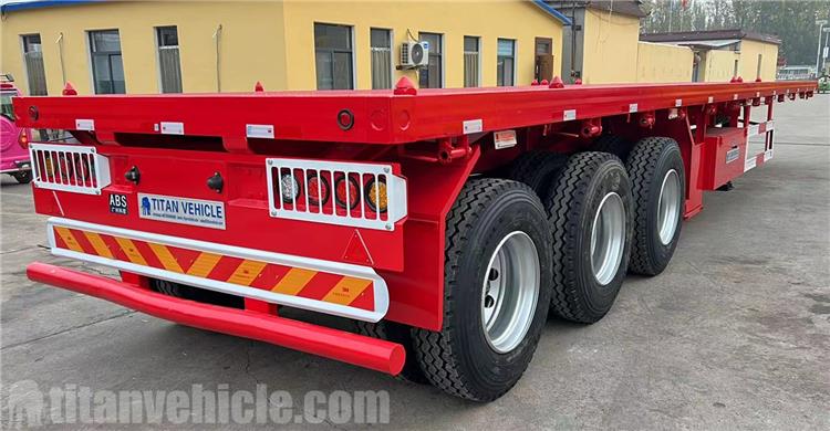 Tri Axle 40ft Flatbed Trailer for Sale In Tanzania