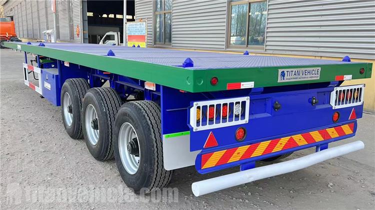 Tri Axle 12.5m Flatbed Trailer for Sale Zimbabwe