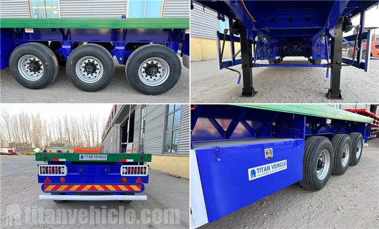 Tri Axle 12.5m Flatbed Trailer for Sale Zimbabwe