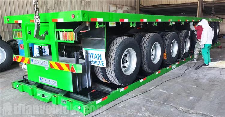 Triple Axle 12.5m Flatbed Semi Trailer for Sale In Ghana