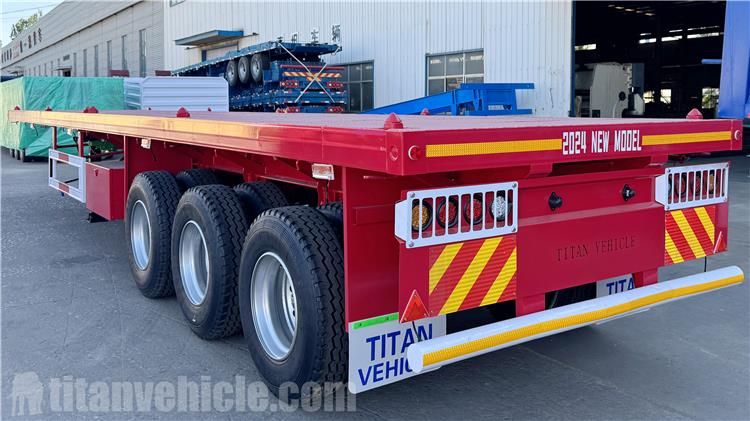 Triple Axle Flat Deck Trailer for Sale In Mongolia