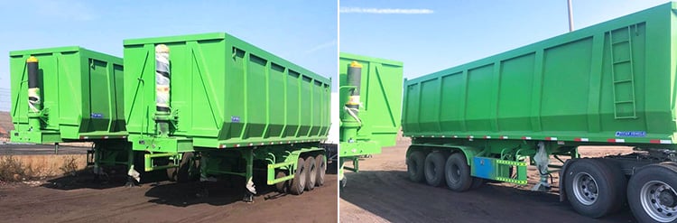 Tri Axle 40T Rear Dump Truck Trailer