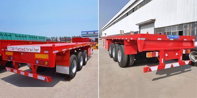 Tri Axle 40Ft Flatbed Truck Trailer