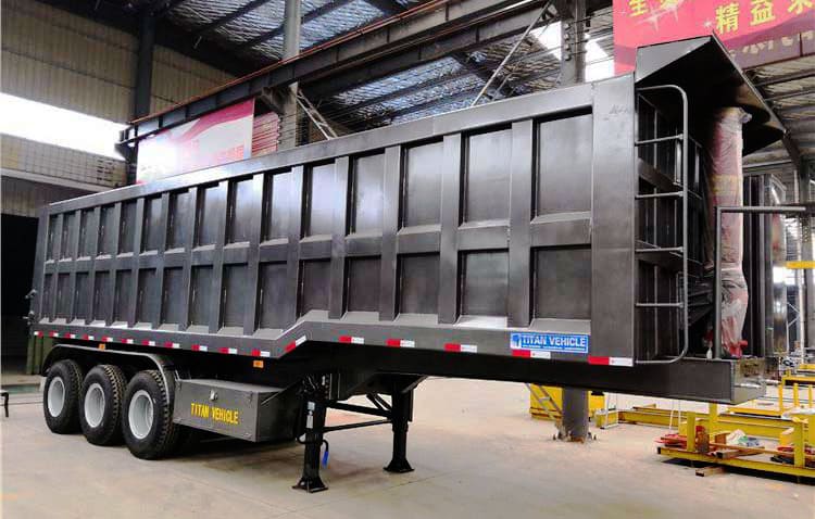Tri axles semi tipper trailer