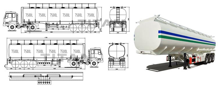 Tri Axle 45000 Ltrs Palm Oil Tanker Trailer Price for Sale Near Me
