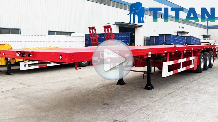 New 40 Feet 3 Axle Flatbed Trailers for Sale Price