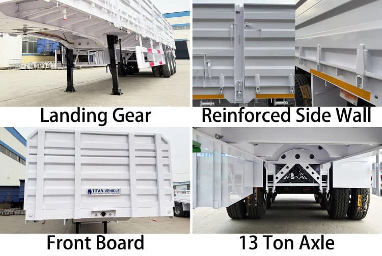 Bulk Cargo Sidewall Semi Trailer Price | Grain Trailer for Sale in Zimbabwe