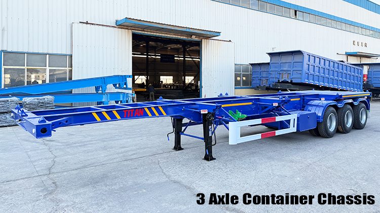 Tri Axle Shipping Container Chassis Trailer for Sale in Guam