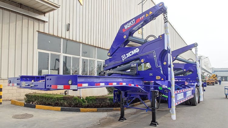Container Side Lifter Trailer with Crane for Sale in Guyana