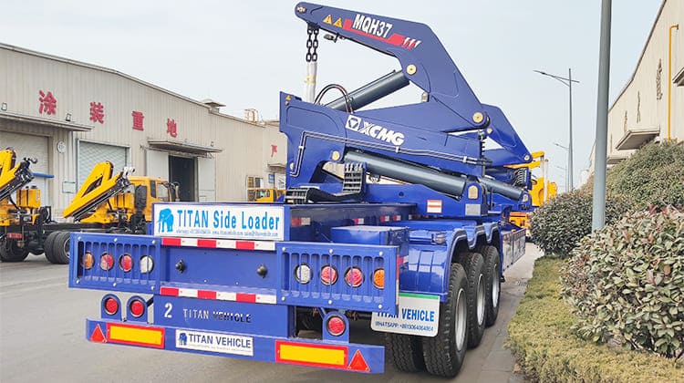 Container Side Lifter Trailer with Crane for Sale in Guyana