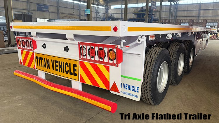 Tri Axle 40 Ft Semi Flat Bed Trailer for Sale Near Me in Guyana