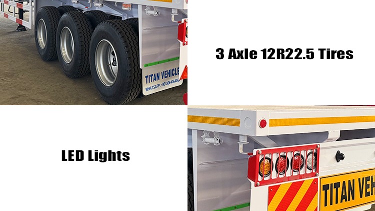 Tri Axle 40 Ft Semi Flat Bed Trailer for Sale Near Me in Guyana