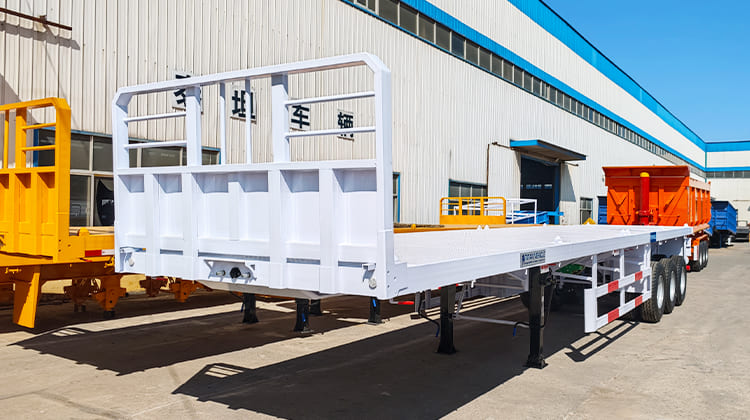 Tri Axle 40Ft Flat Bed Semi Trailers Price for Sale in Ghana  