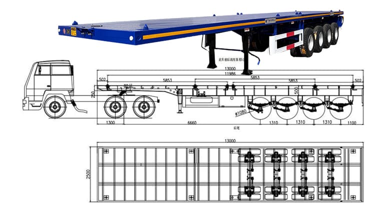 Heavy Duty 4 Axle Flatbed Trailer Price for Sale Near Me in Ghana