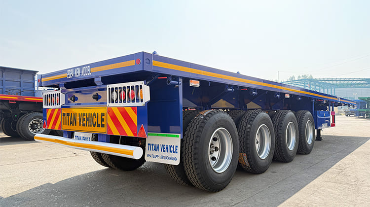 Heavy Duty 4 Axle Flatbed Trailer Price for Sale Near Me in Ghana