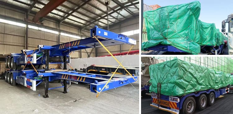 Tri Axle 40 Foot Shipping Container Chassis Trailer | Intermodal Trailers for Sale in Ghana