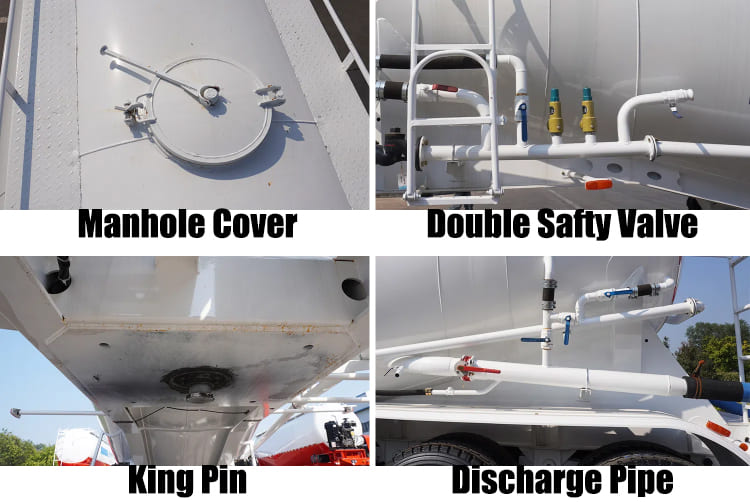 Tri Axle 35CBM Cement Bulk Carriers Tank Trailers for Sale in Congo