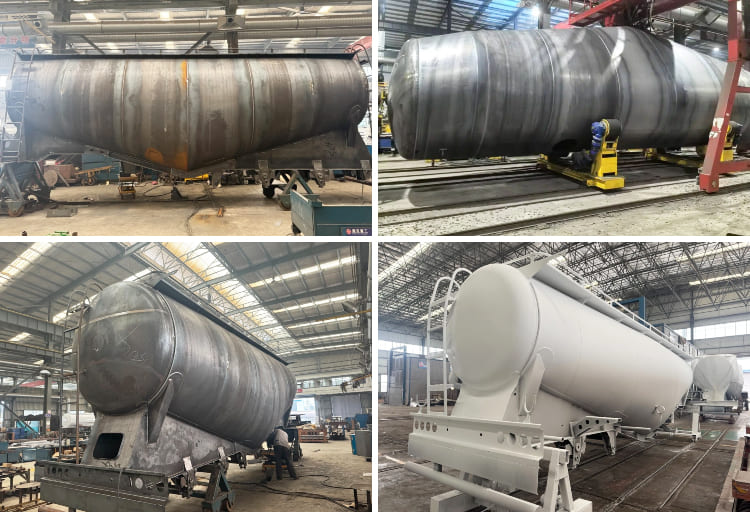 Tri Axle 35CBM Cement Bulk Carriers Tank Trailers for Sale in Congo