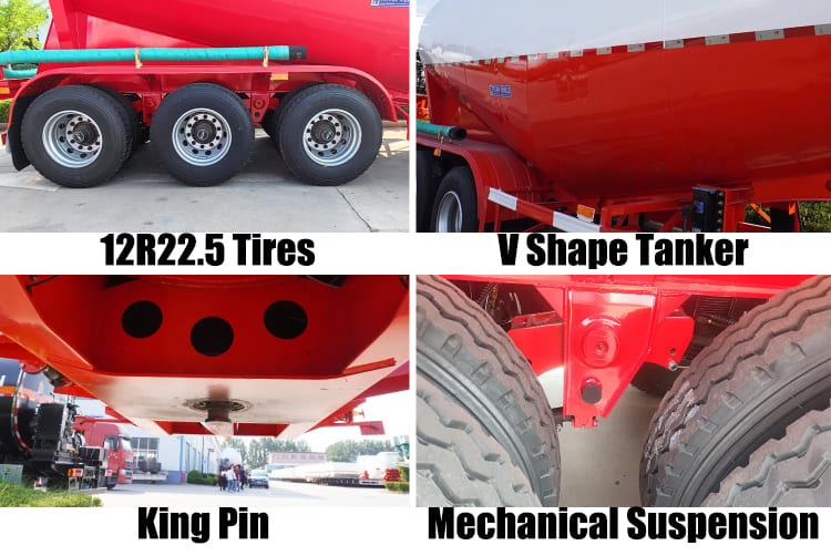 Dry Bulk Cement Tanker Transport Vehicle Semi Trailer Price for Sale in Congo