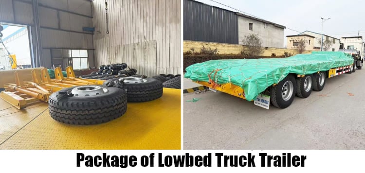 Tri Axle Lowbed Truck Trailer Price for Sale in Mali