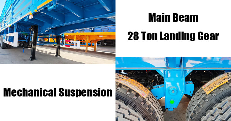 Tri Axle 60 Ton Cargo Fence Trailer for Sale in Mali