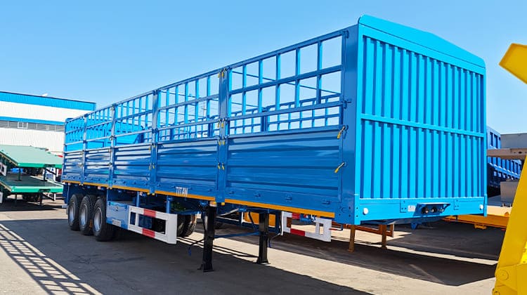 Tri Axle 60 Ton Cargo Fence Trailer for Sale in Mali