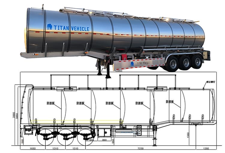 Tri Axle Stainless Steel Palm Oil Tanker Trailer for Sale in Angola