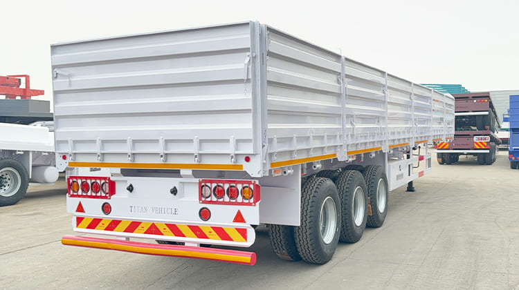 Tri Axle 60 Ton Side Wall Trailer for Sale in Angola 
