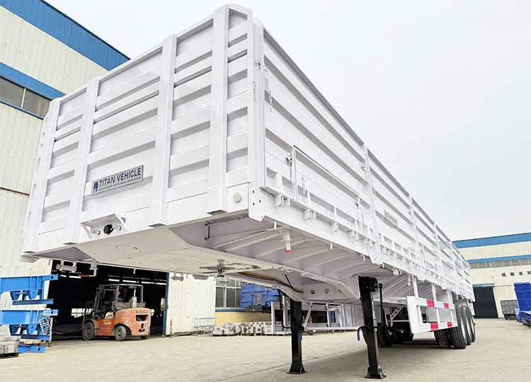 Tri Axle 60 Ton Side Wall Trailer for Sale in Angola 