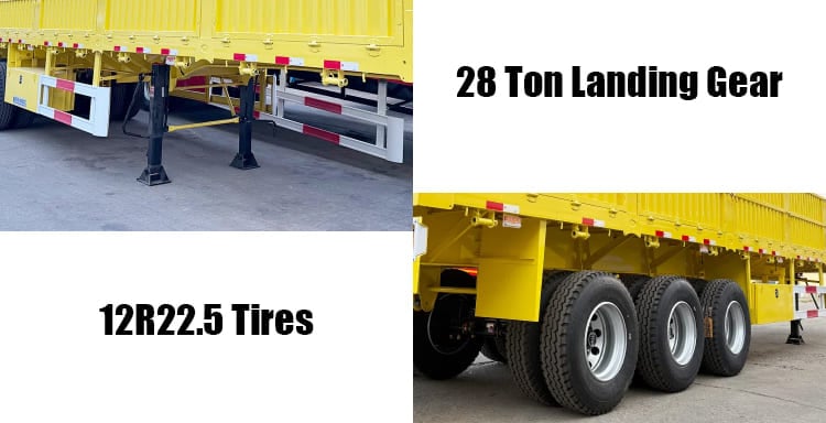 Tri Axle Cargo Sidewall Semi Trailer for Sale in Angola