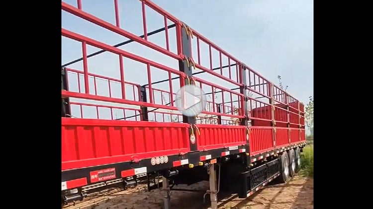 China New Design of 3 Axle Fence Semi Trailer