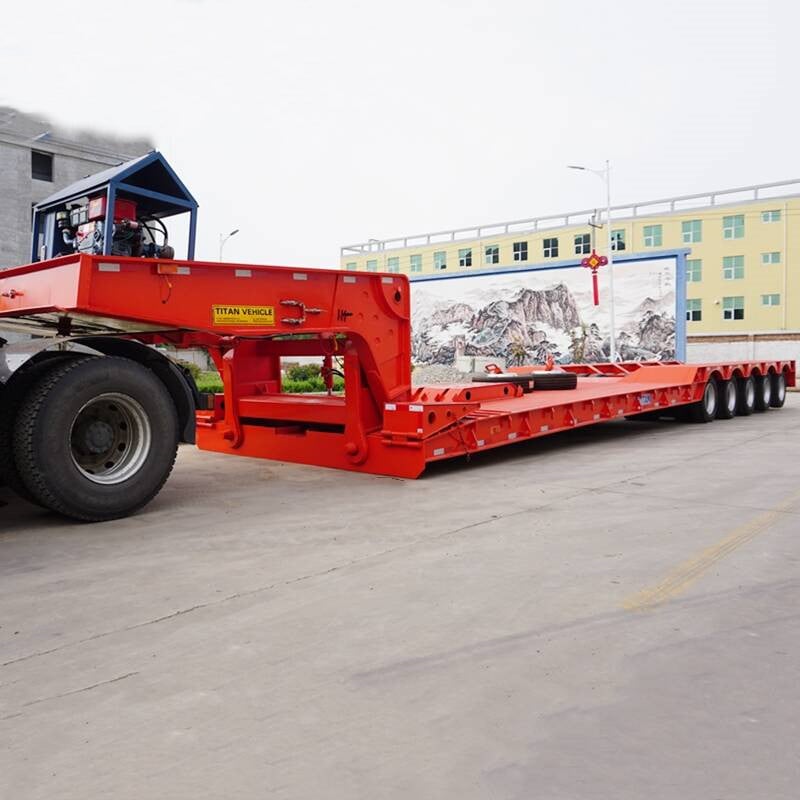 5 Line 10 Axle Lowboy Flatbed Trailer