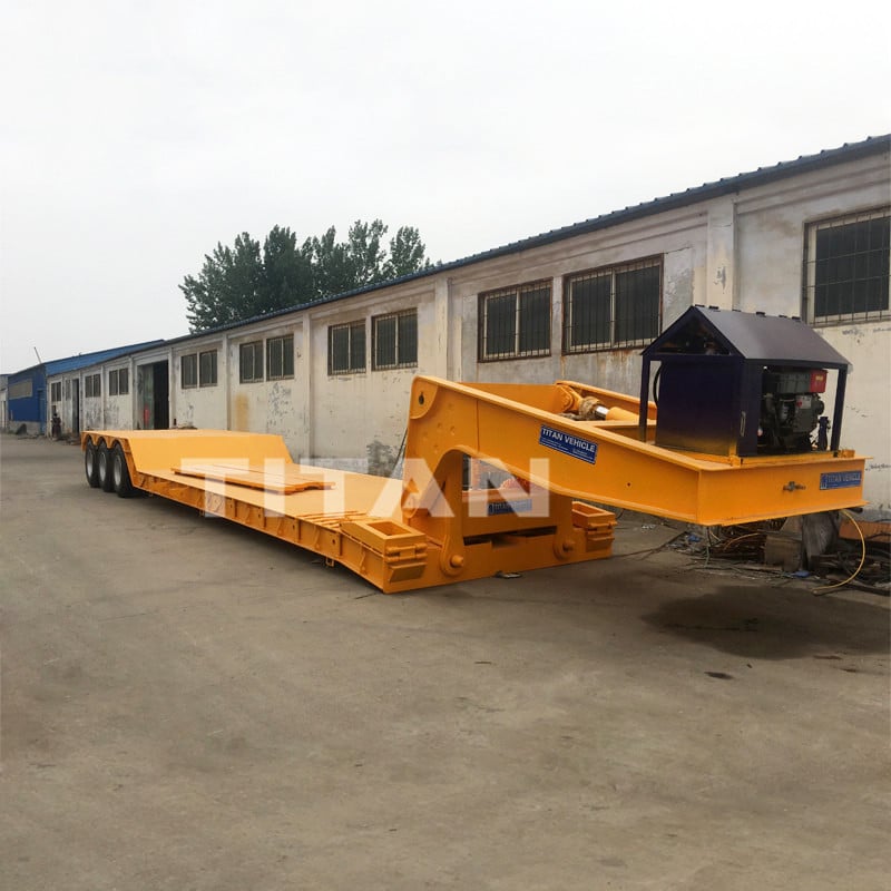 3 Axles Lowboy Semi trailer