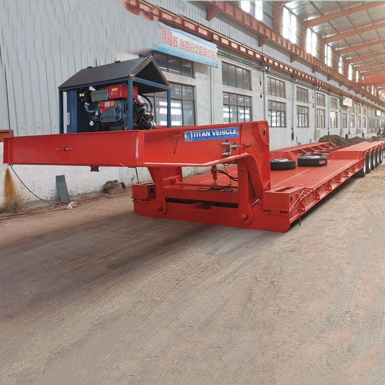 Front Loading Hydraulic Lowboy Trailer